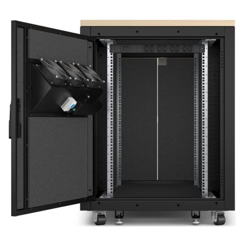 APC NetShelter Soundproof Server Rack 17U 230V 1000H x 750W x 1134D mm Maple