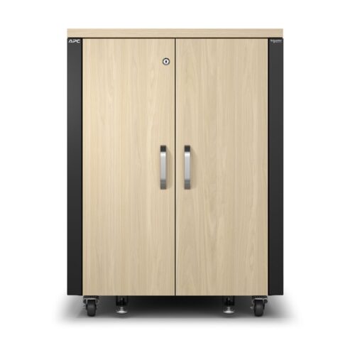 APC NetShelter Soundproof Server Rack 17U 230V 1000H x 750W x 1134D mm Maple