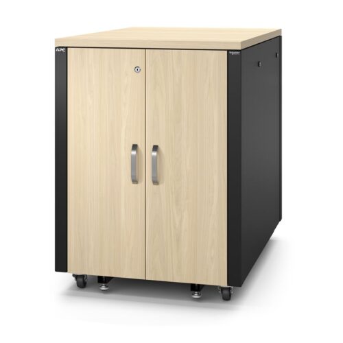 APC NetShelter Soundproof Server Rack 17U 230V 1000H x 750W x 1134D mm Maple
