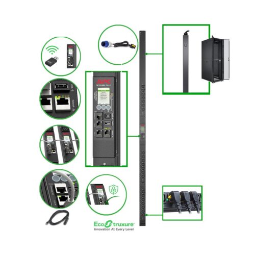 APC Rack PDU 9000 Switched ZeroU 16A 230V 21 C13 & 3 C19 IEC309 Cord
