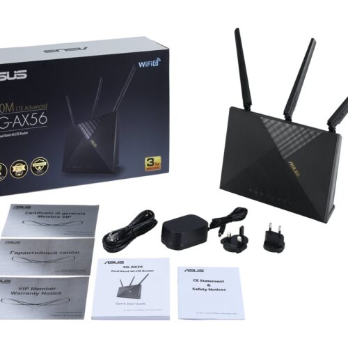 ASUS 4G-AX56 Wireless-AX1800 Dual-band LTE Modem Router
