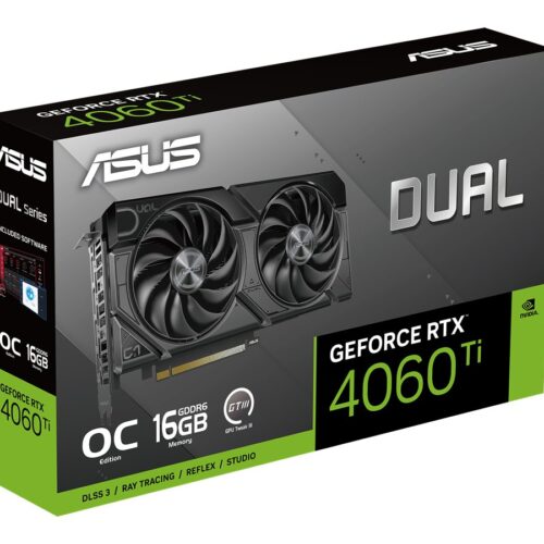 ASUS Dual GeForce RTX 4060 Ti EVO OC Edition 16Go GDDR6 PCIe 4.0 8GB GDDR6 DLSS 3 HDMI 2.1a DisplayPort 1.4a