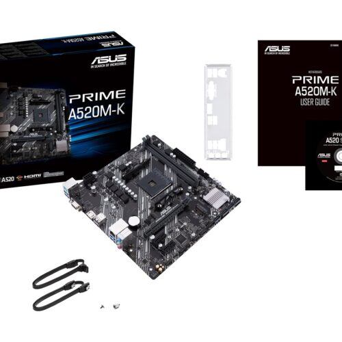ASUS PRIME A520M-K AMD Socket AM4 for 3rd Gen AMD Ryzen mATX Form Factor DDR4