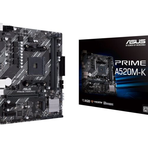ASUS PRIME A520M-K AMD Socket AM4 for 3rd Gen AMD Ryzen mATX Form Factor DDR4