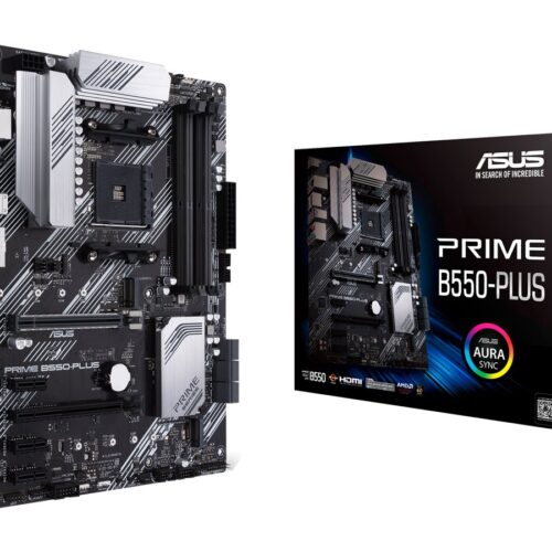 ASUS PRIME B550-PLUS AMD AM4 Socket ATX DDR4 3rd Gen AMD Ryzen Dual M.2 PCIe 4.0 1 Gb Ethernet USB 3.2 Gen 2 Type-A and Type-C