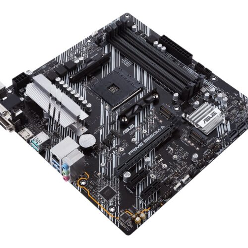ASUS PRIME B550M-A mATX MB dual M.2 PCIe 4.0 1Gb Ethernet HDMI/D-Sub/DVI SATA 6Gbps USB3.2 Gen 2 Type-A