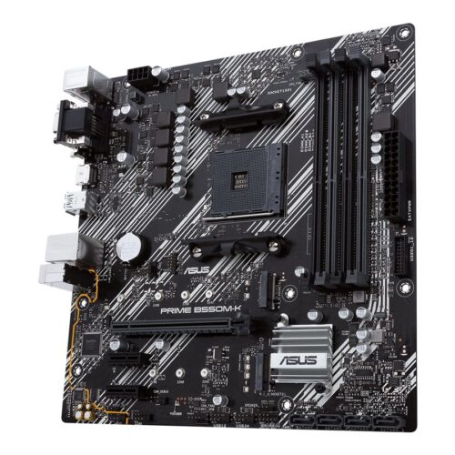 ASUS PRIME B550M-K mATX MB dual M.2 PCIe 4.0 1Gb Ethernet HDMI/D-Sub/DVI SATA 6Gbps USB3.2 Gen 2 Type-A