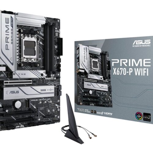 ASUS PRIME X670-P WIFI AM5 Socket 4DDR5 3xPCIe 4.0 x16 HDMI 2.1 DP 1.4 6xSATA 6Gb/s ATX