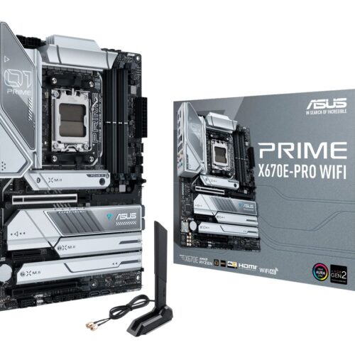 ASUS PRIME X670E-PRO WIFI AM5 Socket 4DDR5 PCIe 5.0 x16 HDMI 2.1 DP 1.4 4xSATA 6Gb/s ATX