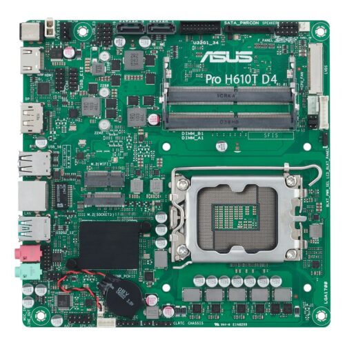 ASUS PRO H610T D4-CSM LGA1700 DDR4 1xHDMI 2.1 1xDP 1xPCIe 2xM.2 2xSATA 4xUSB Thin Mini ITX MB