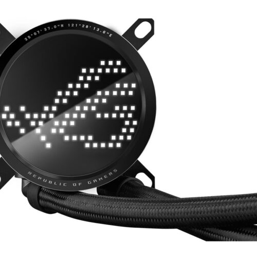 ASUS ROG RYUO III 240 ARGB all-in-one CPU liquid cooler with Asetek 8th gen pump solution and Anime Matrix LED Display