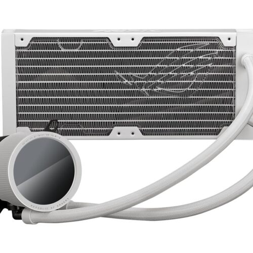 ASUS ROG RYUO III 240 ARGB white edition all-in-one CPU liquid cooler with Asetek 8th gen pump solution and Anime Matrix LED Display