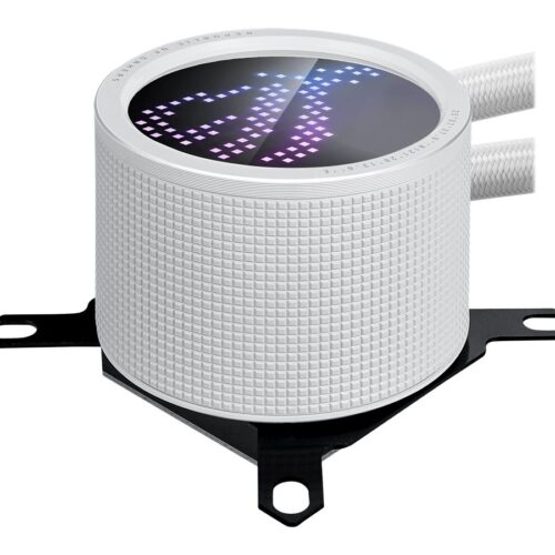 ASUS ROG RYUO III 240 ARGB white edition all-in-one CPU liquid cooler with Asetek 8th gen pump solution and Anime Matrix LED Display