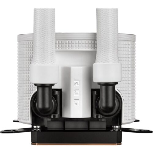 ASUS ROG RYUO III 240 ARGB white edition all-in-one CPU liquid cooler with Asetek 8th gen pump solution and Anime Matrix LED Display