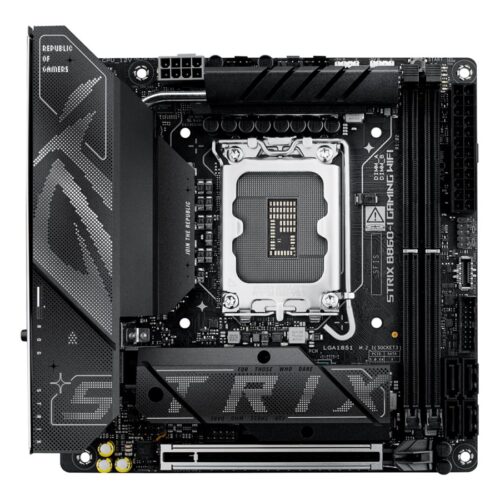 ASUS ROG STRIX B860-I GAMING WIFI LGA1851 DDR5 mini ITX MB 1xHDMI 1xDP 1xThunderBolt 2xM.2 4xSATA