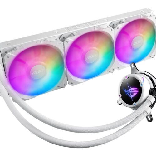 ASUS ROG Strix LC II 360 ARGB White Edition all-in-one liquid CPU cooler with Aura Sync
