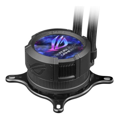 ASUS ROG Strix LC III ARGB LCD all-in-one CPU liquid cooler with 2.1 IPS LCD Aseteks new Gen7 v2 pump and premium ROG ARGB fans