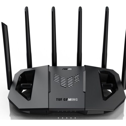 ASUS TUF Gaming BE6500 Dual Band WiFi 7 Router 4K-QAM Multi-Link Operation MLO Quad 2.5GbE port