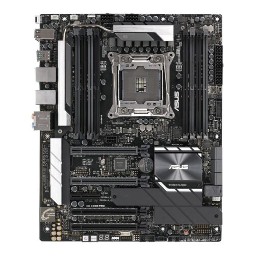 ASUS WS X299 PRO LGA2066 8xDIMM DDR4 4133MHz dual M.2 and M.2 heatsink U.2 USB 3.1 Gen 2 connectors SATA 6Gb/s ATX MB