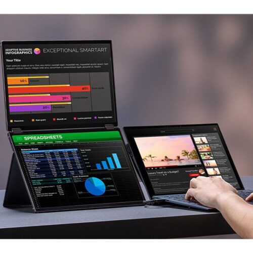 ASUS ZenScreen Duo OLED MQ149CD 14p OLED WUXGA 16:10 60Hz 400cd/m2 1ms MiniHDMI 2xUSB-C USB Hub: 4xUSB 3.2 G1 Type-A
