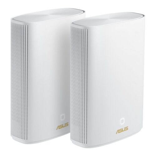 ASUS ZenWiFi AX Hybrid XP4 Mesh AX1800 Dual Band WiFi 6 with AV1300 HomePlug AV2 MIMO White 2-pack