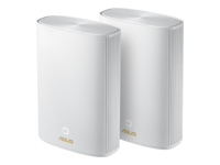 ASUS ZenWiFi AX Hybrid XP4 Mesh AX1800 Dual Band WiFi 6 with AV1300 HomePlug AV2 MIMO White 2-pack