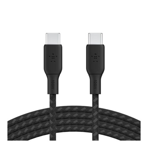 BELKIN 100w USB-C to USB-C Braided Cable 2M Black