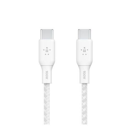 BELKIN 100w USB-C to USB-C Braided Cable 2M White