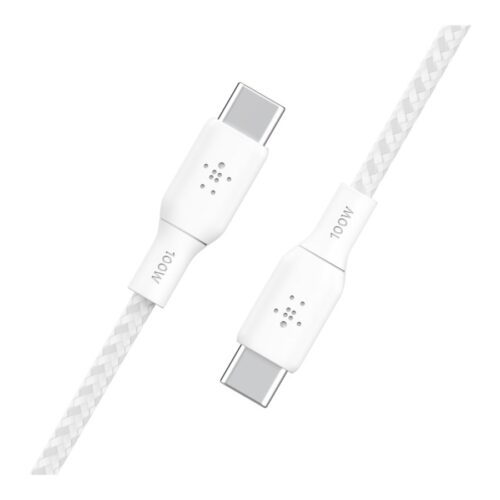 BELKIN 100w USB-C to USB-C Braided Cable 2M White