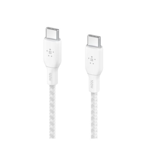 BELKIN 100w USB-C to USB-C Braided Cable 2M White