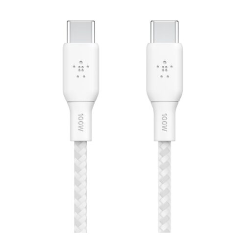 BELKIN 100w USB-C to USB-C Braided Cable 3M White