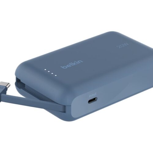 BELKIN 10k PD20w Integrated USB-C Cable Power Bank Blue