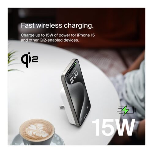 BELKIN 10k Qi2 MagSafe Compatible Powerbank with kickstand