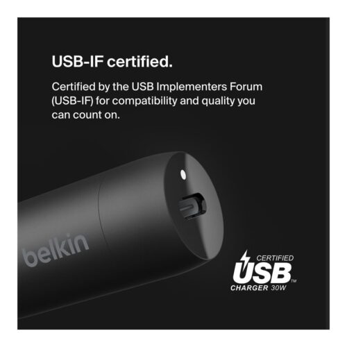 BELKIN 30W USB PD Car Charger With PPS Black