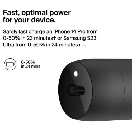 BELKIN 30W USB PD Car Charger With PPS Black
