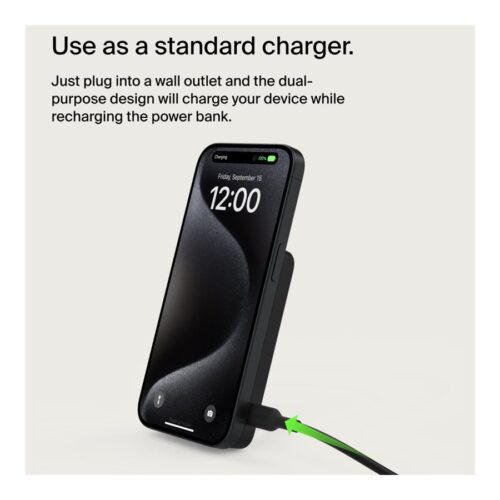BELKIN 5k Qi2 MagSafe Compatible Powerbank with Kickstand – BLACK