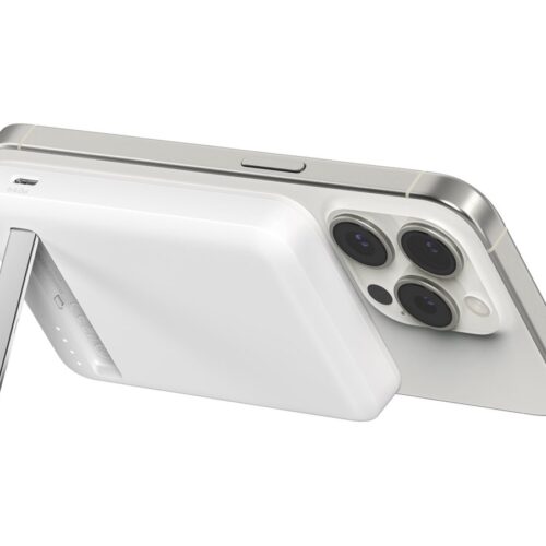 BELKIN 5k Qi2 MagSafe Compatible Powerbank with Kickstand – WHITE