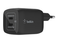 BELKIN 65W PD PPS Dual USB-C GaN Charger Black Universal