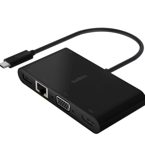 BELKIN Adaptateur Hub USB-C HDMI VGA RJ45 100w PD