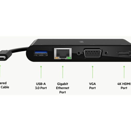 BELKIN Adaptateur USB-C HDMI VGA USB-A