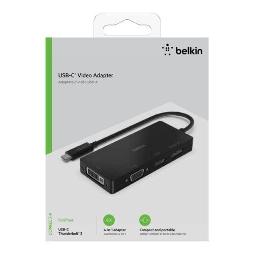 BELKIN Adaptateur USB-C vers HDMI DP DVI ou VGA