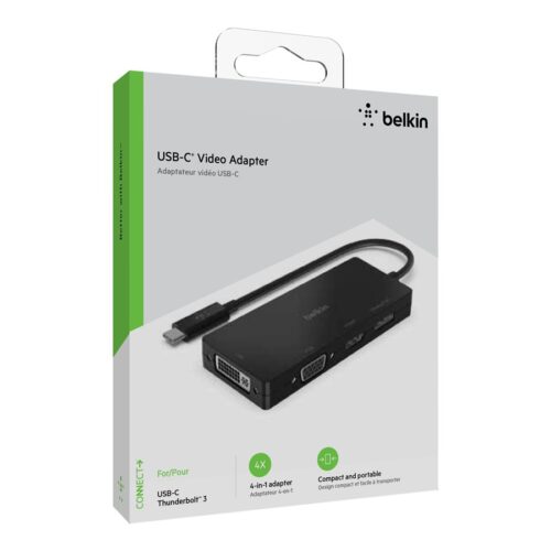 BELKIN Adaptateur USB-C vers HDMI DP DVI ou VGA