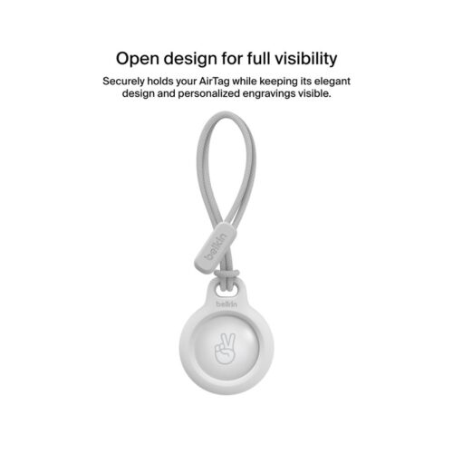 BELKIN Airtag Protection avec Cordon Blanc