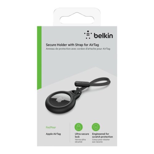 BELKIN Airtag Protection avec Cordon Noir