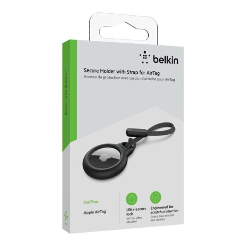 BELKIN Airtag Protection avec Cordon Noir