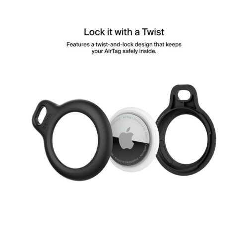 BELKIN Airtag Protection avec Cordon Noir