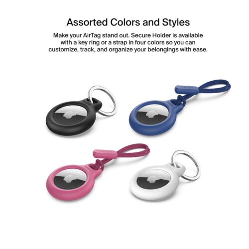 BELKIN Airtag Protection avec Cordon Rose