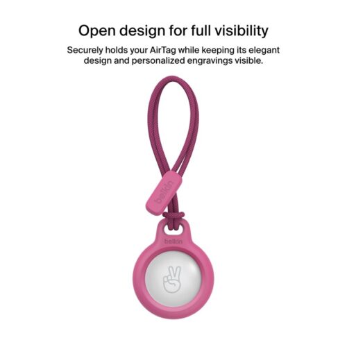 BELKIN Airtag Protection avec Cordon Rose