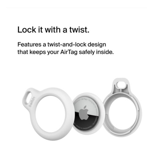 BELKIN Airtag Protection avec porte-clés Blanc