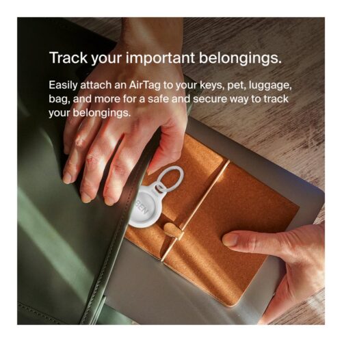 BELKIN Airtag Protection avec porte-clés Blanc
